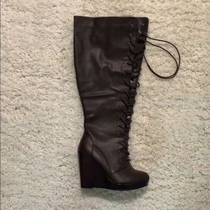 Wedge heels boots (wide width)